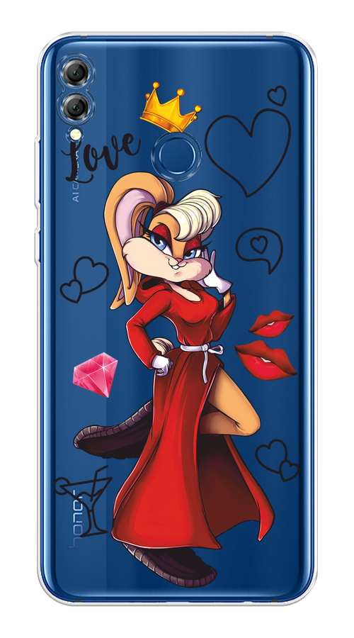 

Чехол на Honor 8X / Хонор 8Х "Rich Lola Bunny", Красный;бежевый;оранжевый, 66750-6