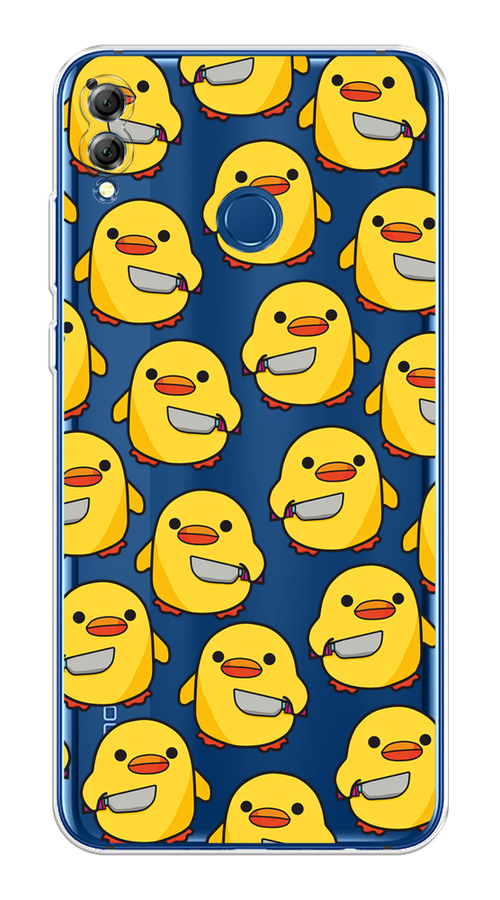 

Чехол на Honor 8X / Хонор 8Х "Утка с ножом", Прозрачный;желтый;оранжевый, 66750-1
