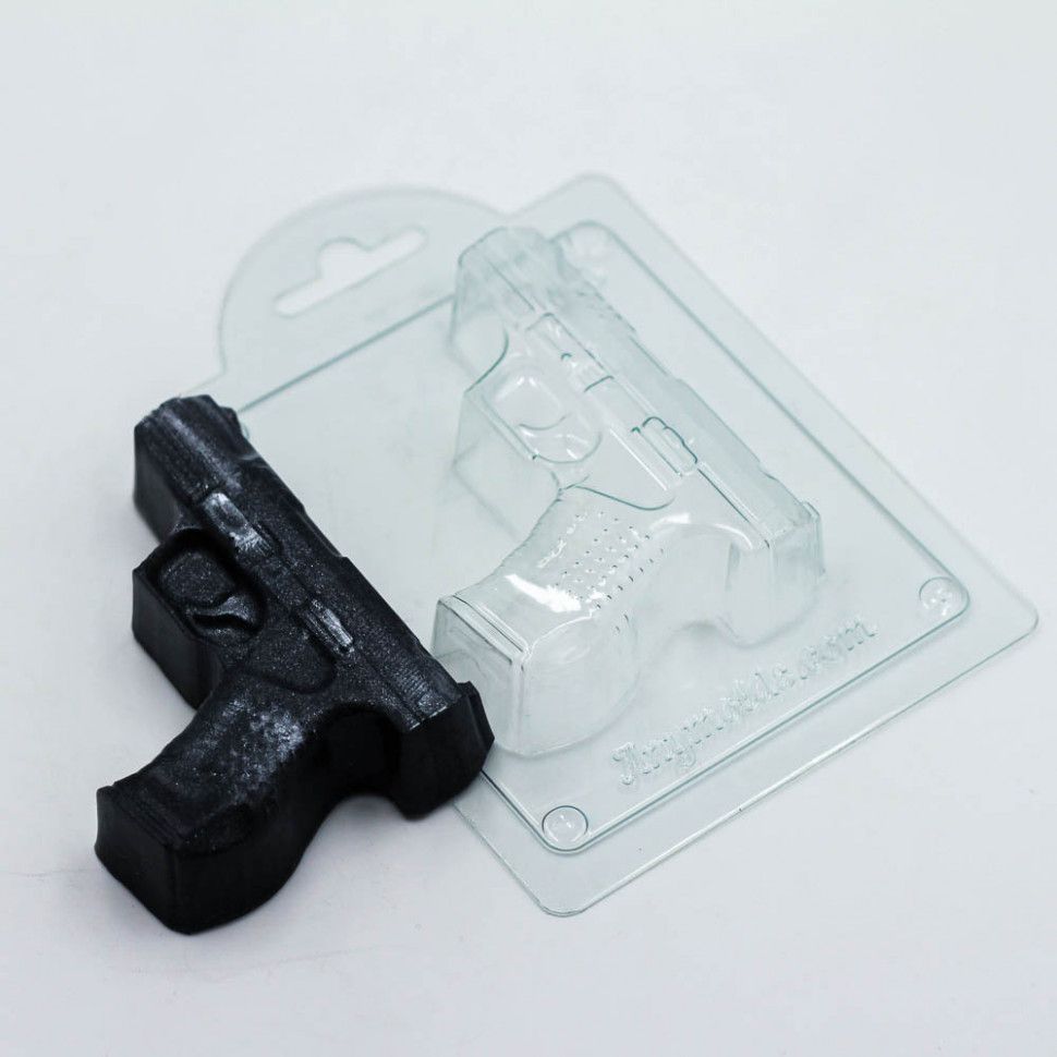 

Форма для шоколада пластиковая AnyMolds пистолет walther p99, Прозрачный