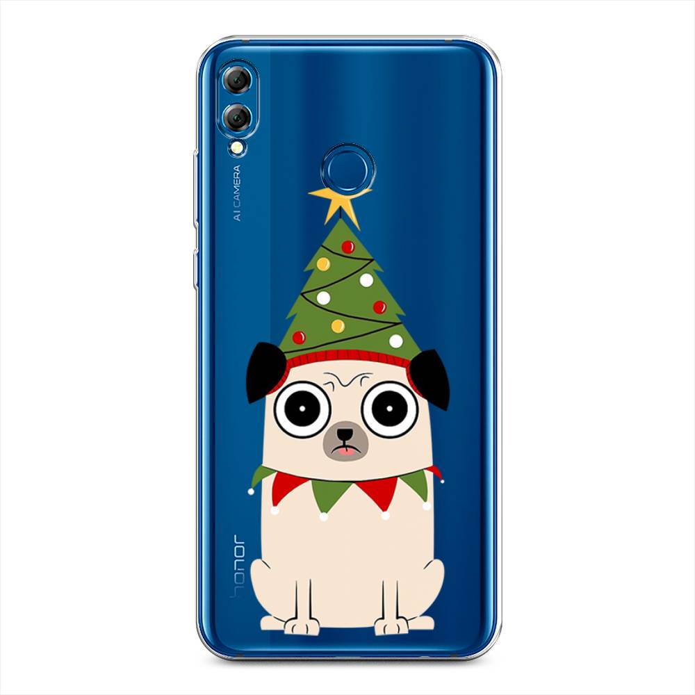 

Чехол для Honor 8X "Собачка с ёлочкой", Бежевый;красный;зеленый, 66750-1