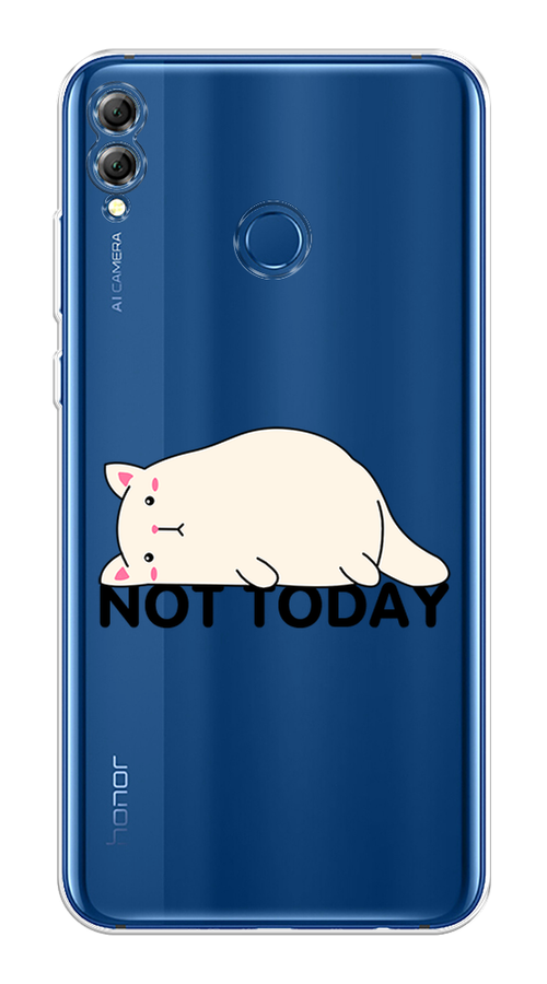 

Чехол на Honor 8X / Хонор 8Х "Cat not today", Белый;розовый;черный, 66750-1