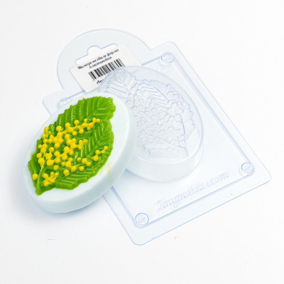 

Форма для шоколада пластиковая AnyMolds мимоза на овале, Прозрачный