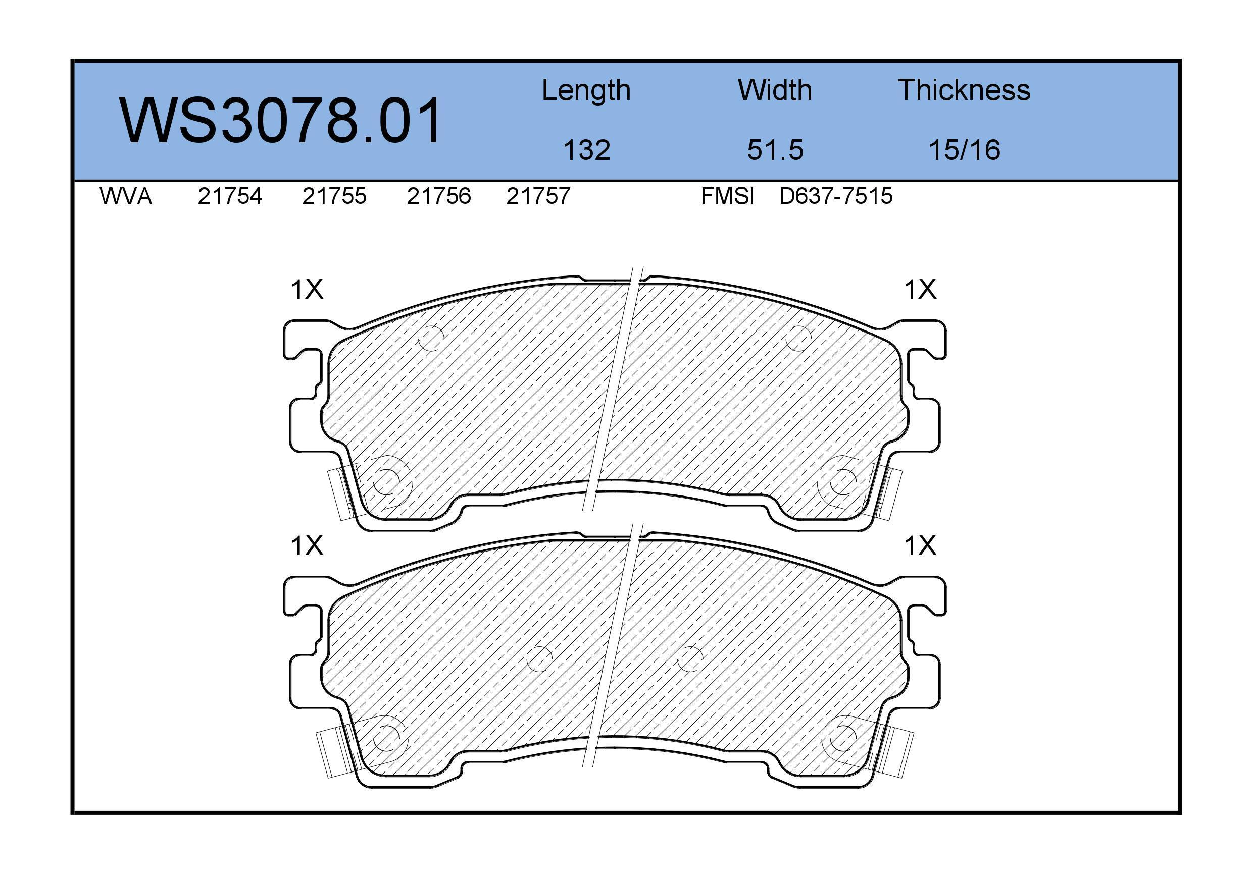 

Колодки Тормозные Дисковые | Перед | Ws3078.01 Nsii0015308795 JEENICE арт. WS307801