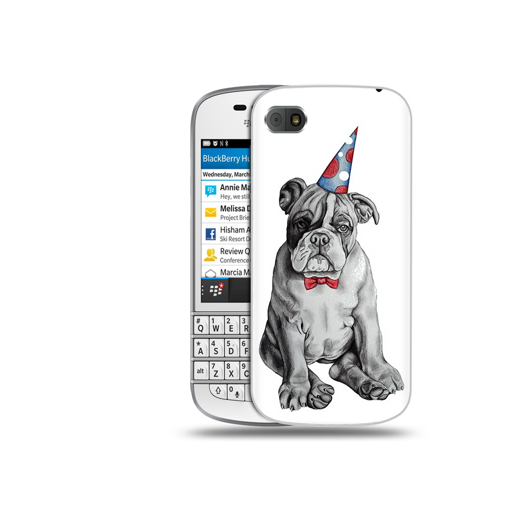 

Чехол MyPads Tocco для BlackBerry Q10 праздничный щенок, Прозрачный, Tocco