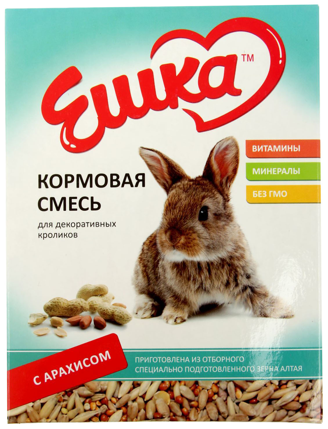 

Сухой корм для декоративных кроликов «Ешка», с арахисом, 450 г
