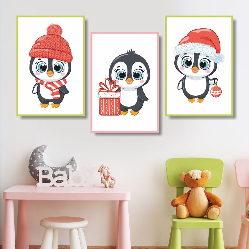 

Набор постеров ПолиЦентр из 3 шт на стену Новогодние Зверята 50х70 см, Наборх3НовогодниеЗверятаТип1