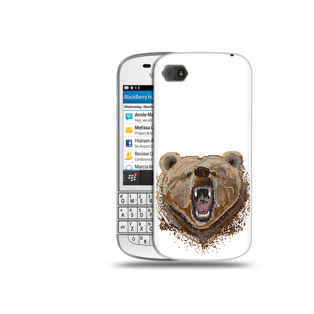 

Чехол MyPads Tocco для BlackBerry Q10 пиксельный медведь, Прозрачный, Tocco