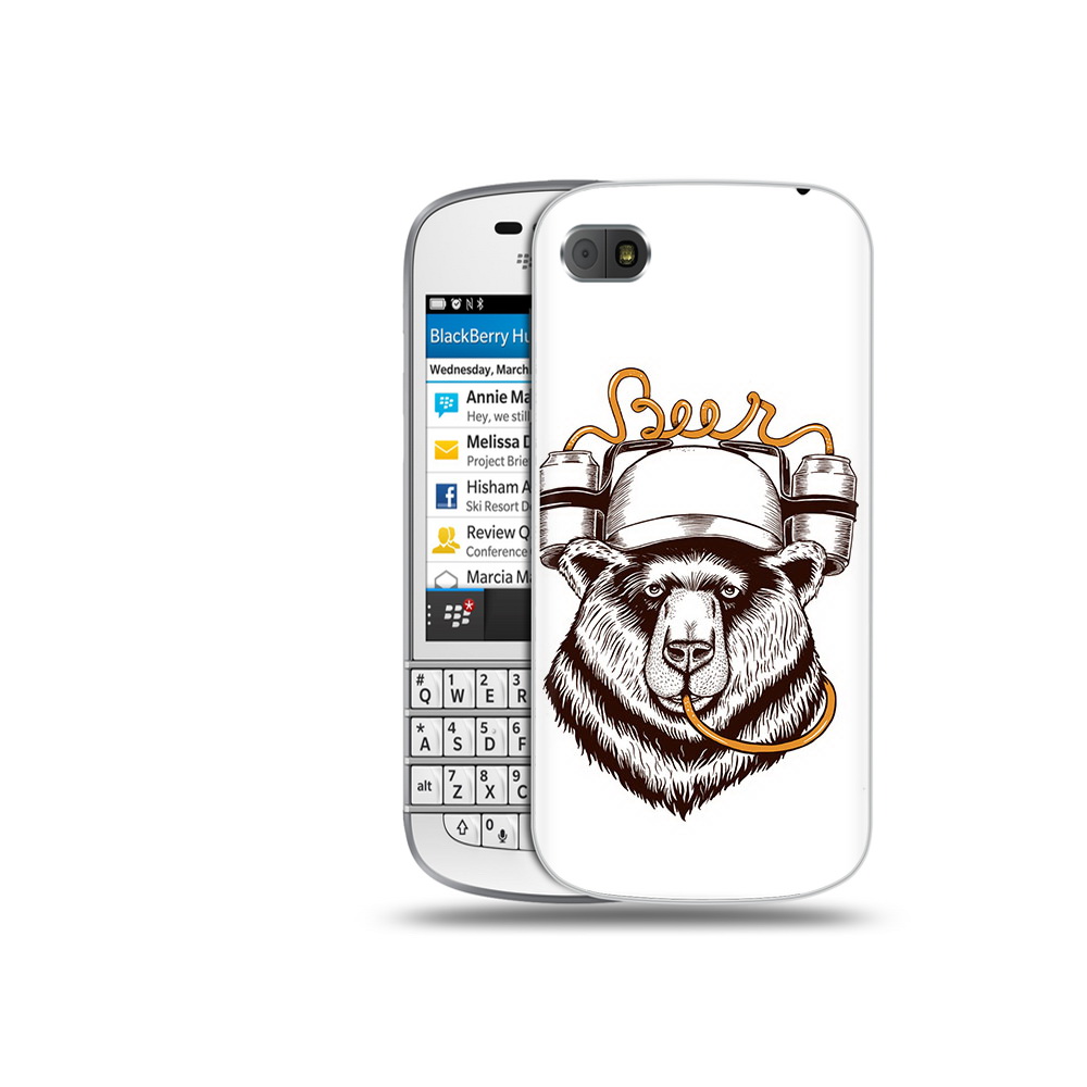 

Чехол MyPads Tocco для BlackBerry Q10 пивной медведь, Прозрачный, Tocco