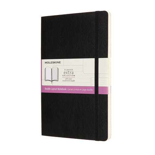 Блокнот Moleskine Classic Soft DOUBLE NB313SBK Large 130х210мм 192стр.