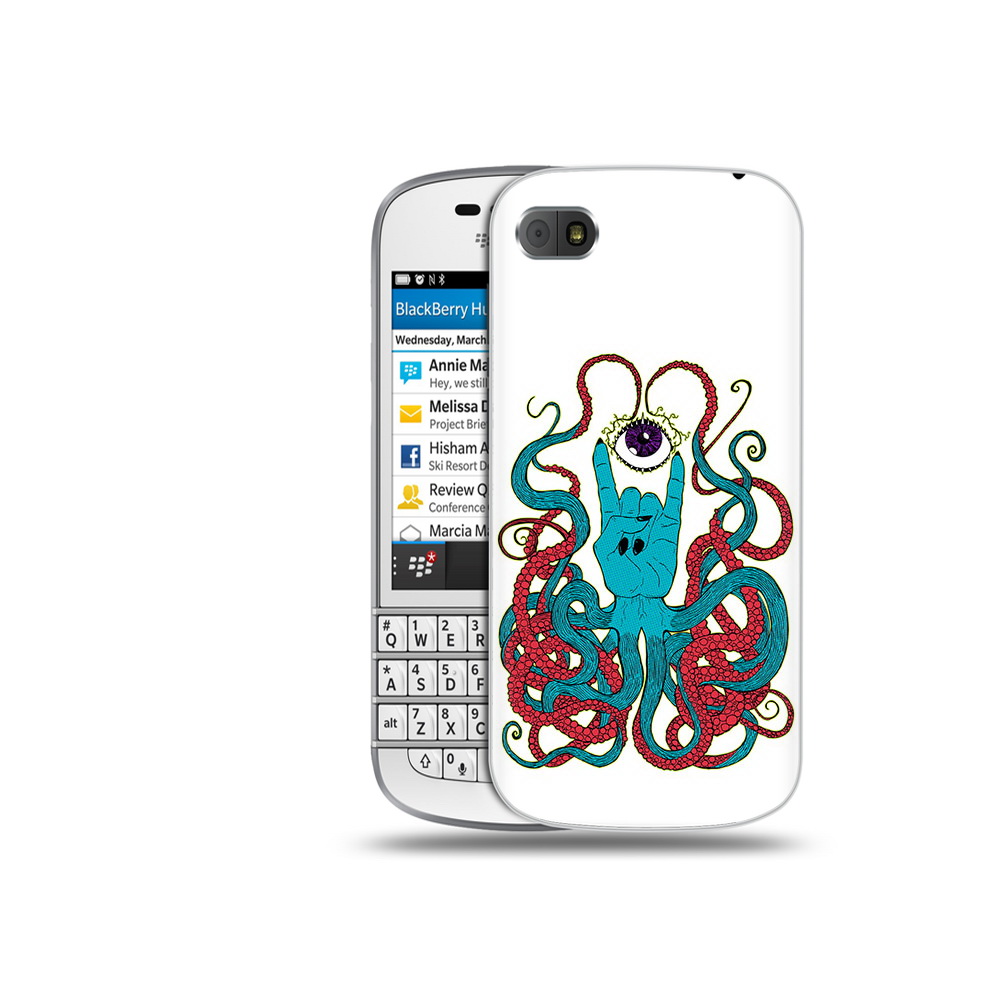 

Чехол MyPads Tocco для BlackBerry Q10 осьминог-рука абстракция, Прозрачный, Tocco
