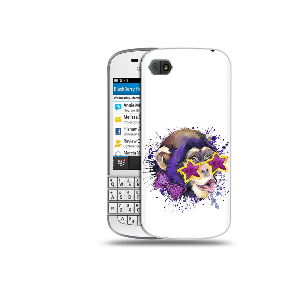 

Чехол MyPads Tocco для BlackBerry Q10 обезьяна в очках, Прозрачный, Tocco