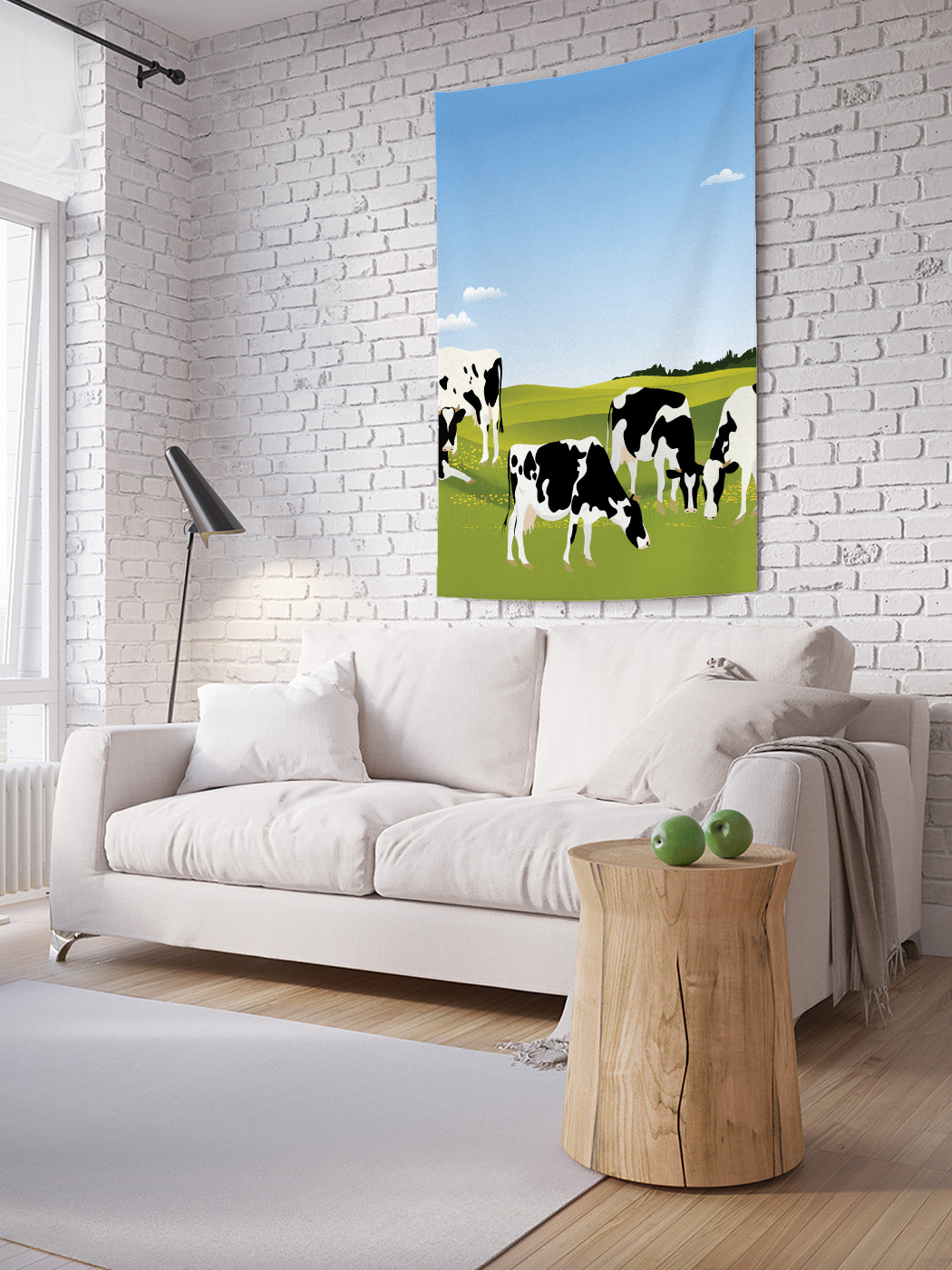 

Вертикальное фотопанно на стену JoyArty Коровы на выпасе 100x150 см, Коровы на выпасе