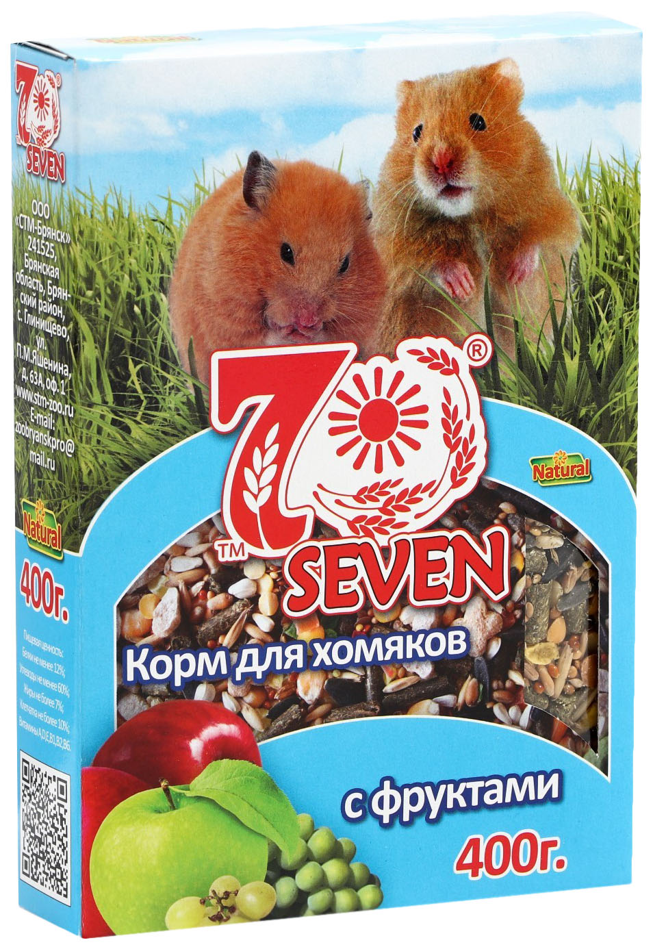 Сухой корм для хомяков "SEVEN SEEDS SPECIAL", с фруктами, 400 г 100048024963