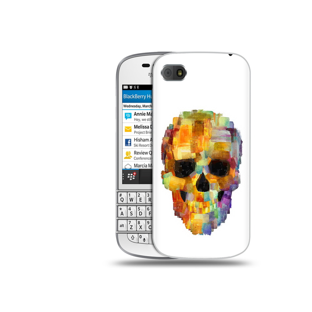 

Чехол MyPads Tocco для BlackBerry Q10 нарисованный череп, Прозрачный, Tocco