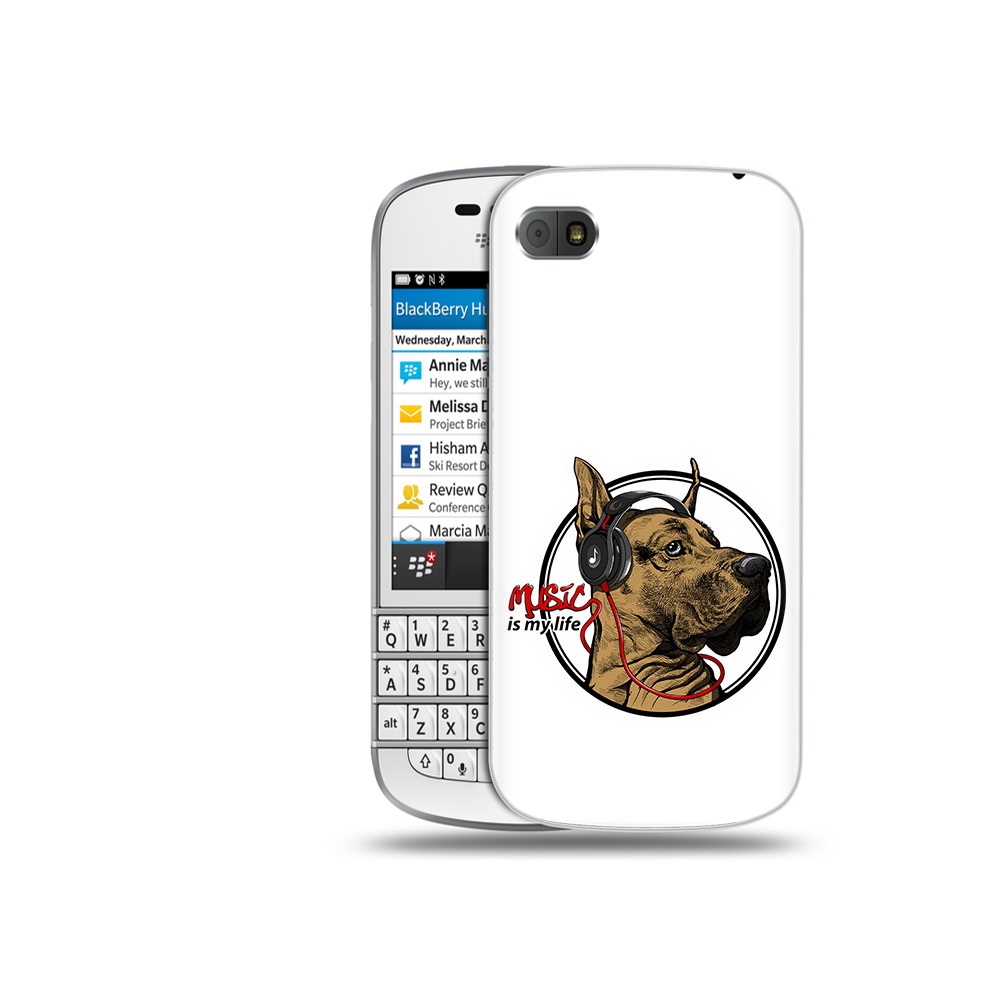 

Чехол MyPads Tocco для BlackBerry Q10 музыкальная собака, Прозрачный, Tocco
