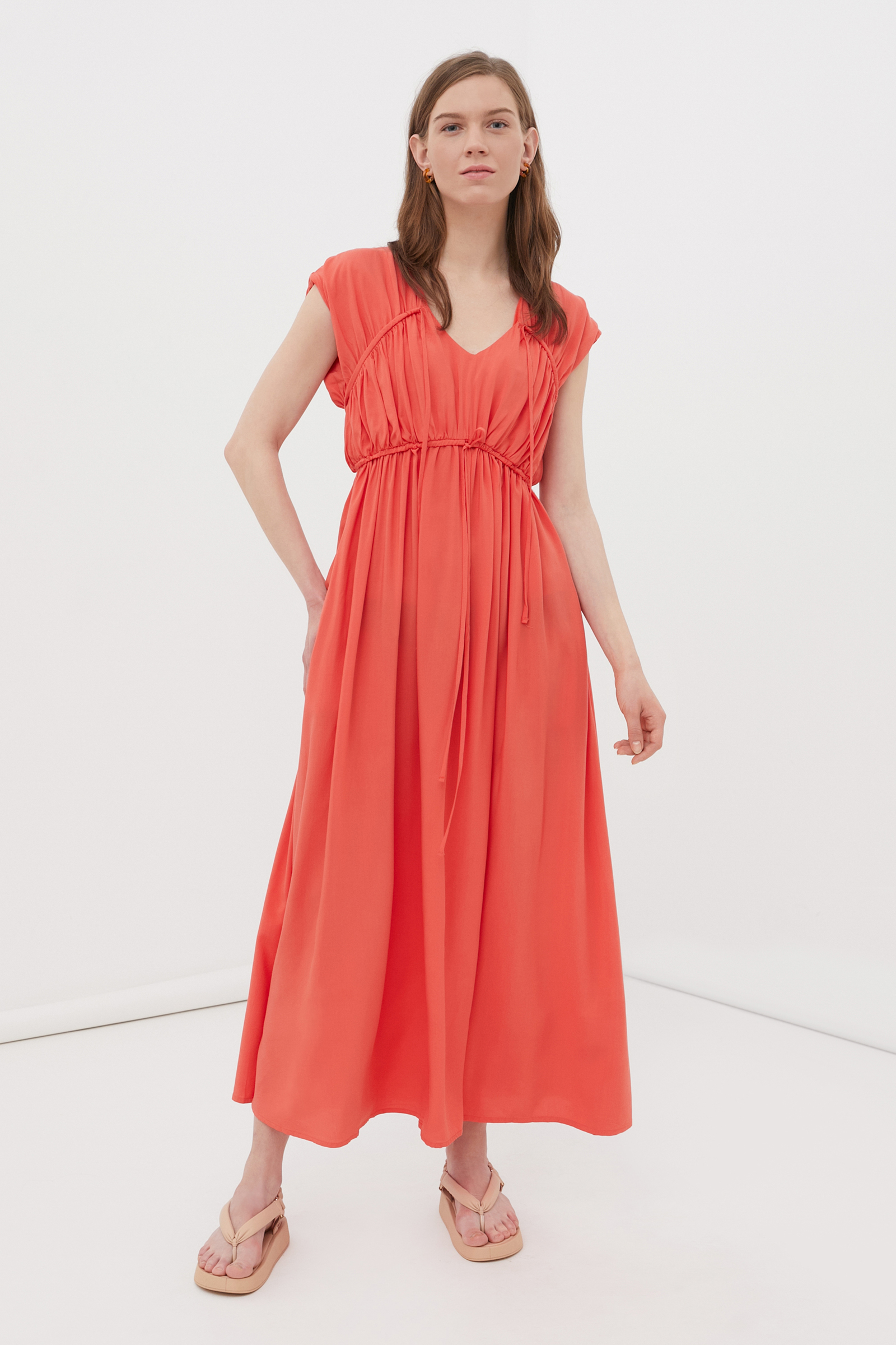 Платье женское Finn Flare FSC13027 красное 2XL