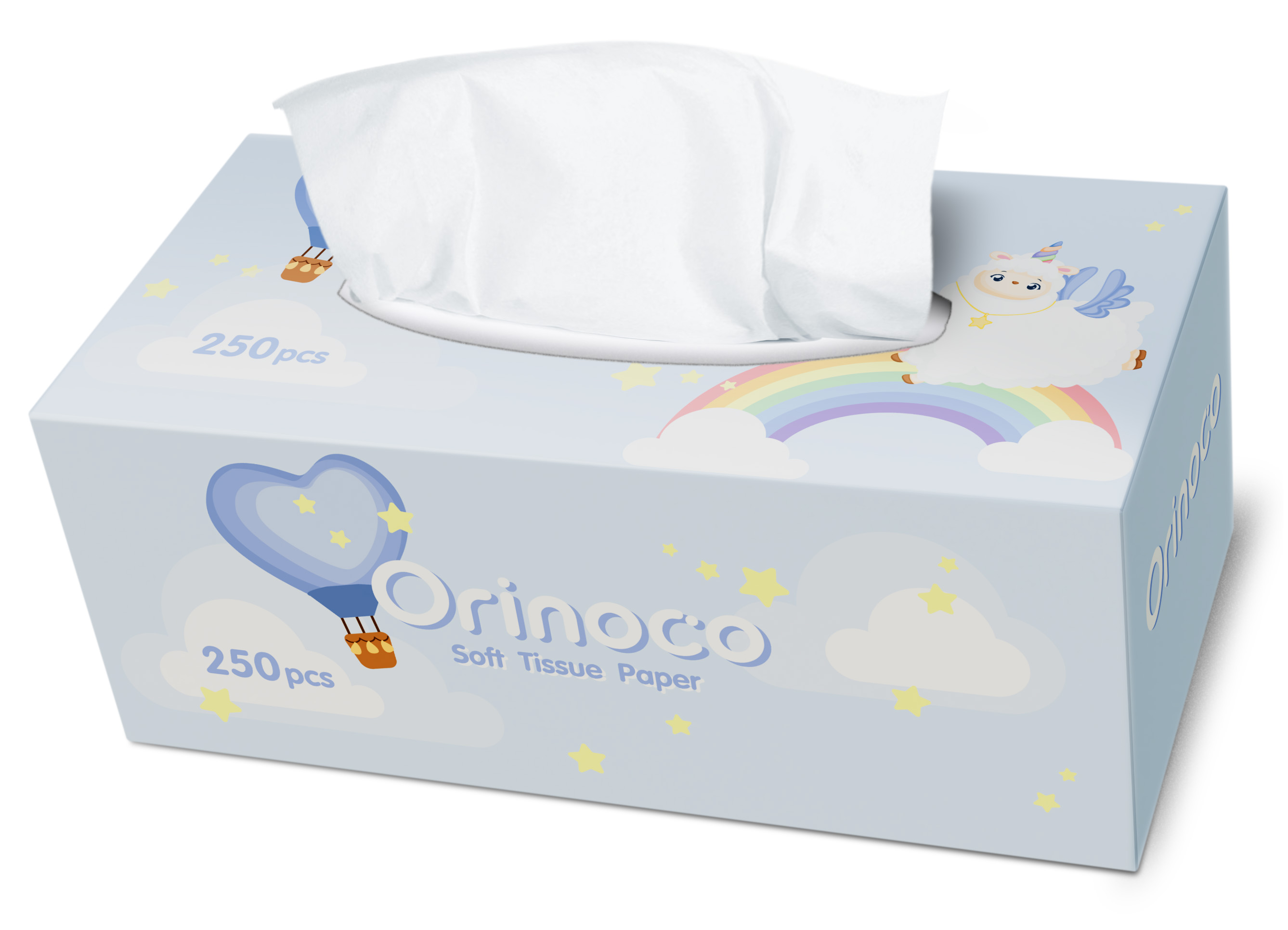 

Салфетки бумажные Orinoco в коробке 750шт, Белый, 750