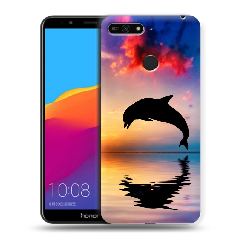 фото Пластиковый транспарентный чехол для huawei honor 7a pro/7c/y6 prime (2018) 100gadgets