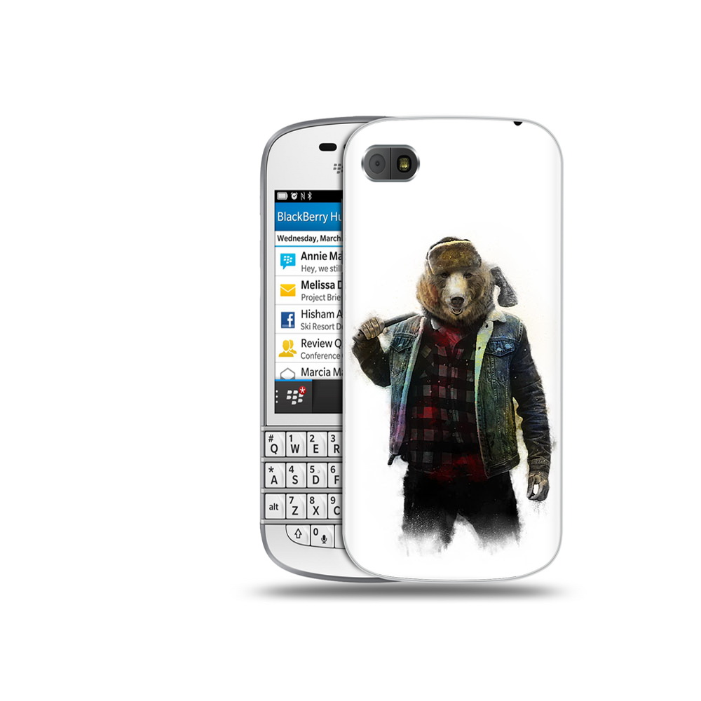 

Чехол MyPads Tocco для BlackBerry Q10 медведь с топором, Прозрачный, Tocco