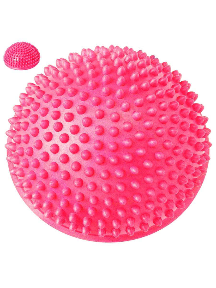 Полусфера массажная Sportex C33513-4 круглая надувная розовый ПВХ d-16 см