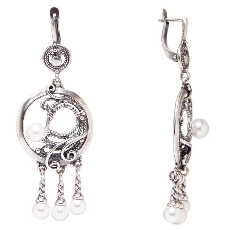 

Серьги из бижутерного сплава с майориком Хорошие Вещи 3627-105, 3627-105