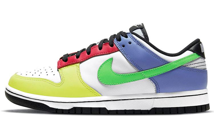 

Кеды унисекс Nike Dunk Low Green Strike белые 38.5 EU, Белый, Dunk Low Green Strike