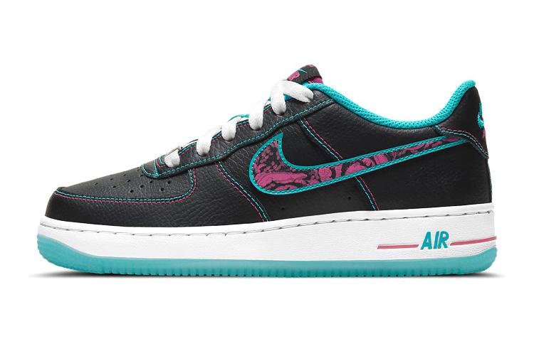 

Кеды унисекс Nike Air Force 1 Low Miami Nights GS черные 38.5 EU, Черный, Air Force 1 Low Miami Nights GS