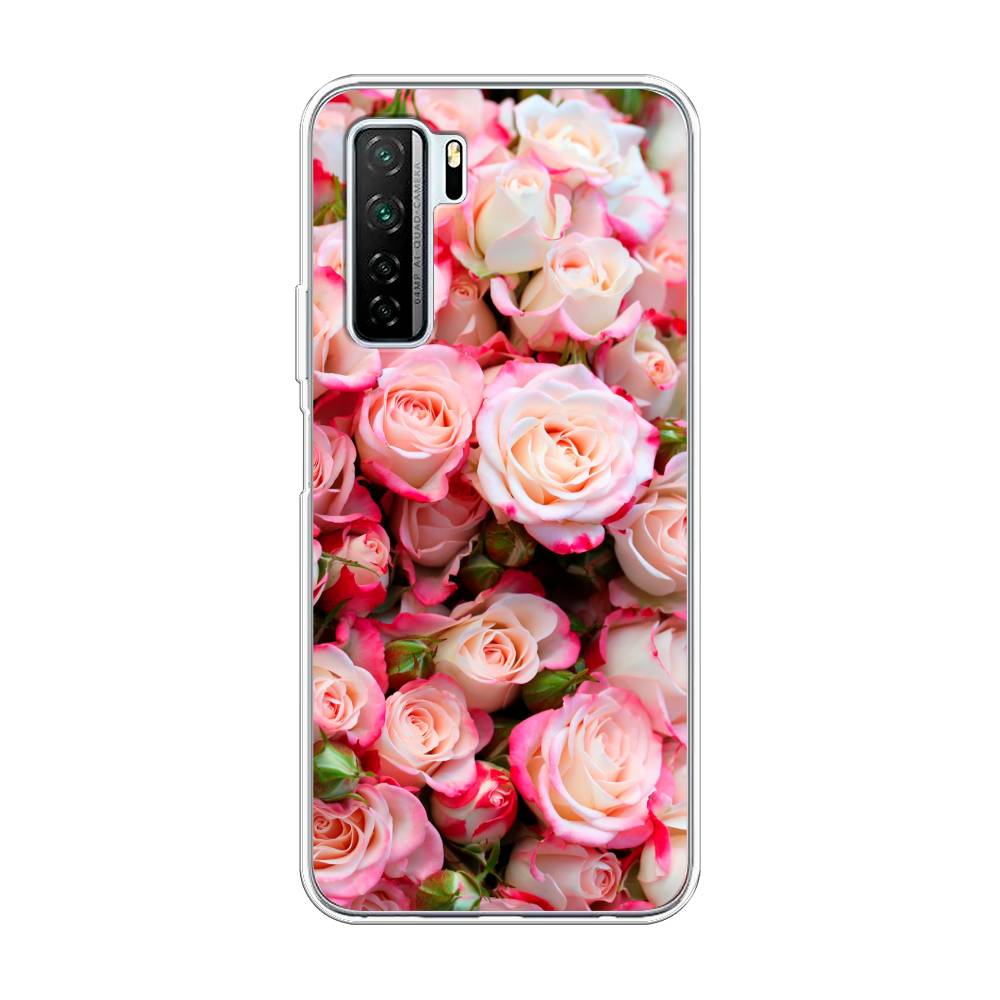 

Чехол для Huawei P40 Lite 5G/Nova 7 SE/Honor 30S Global "Много роз", Розовый, 6103050-2