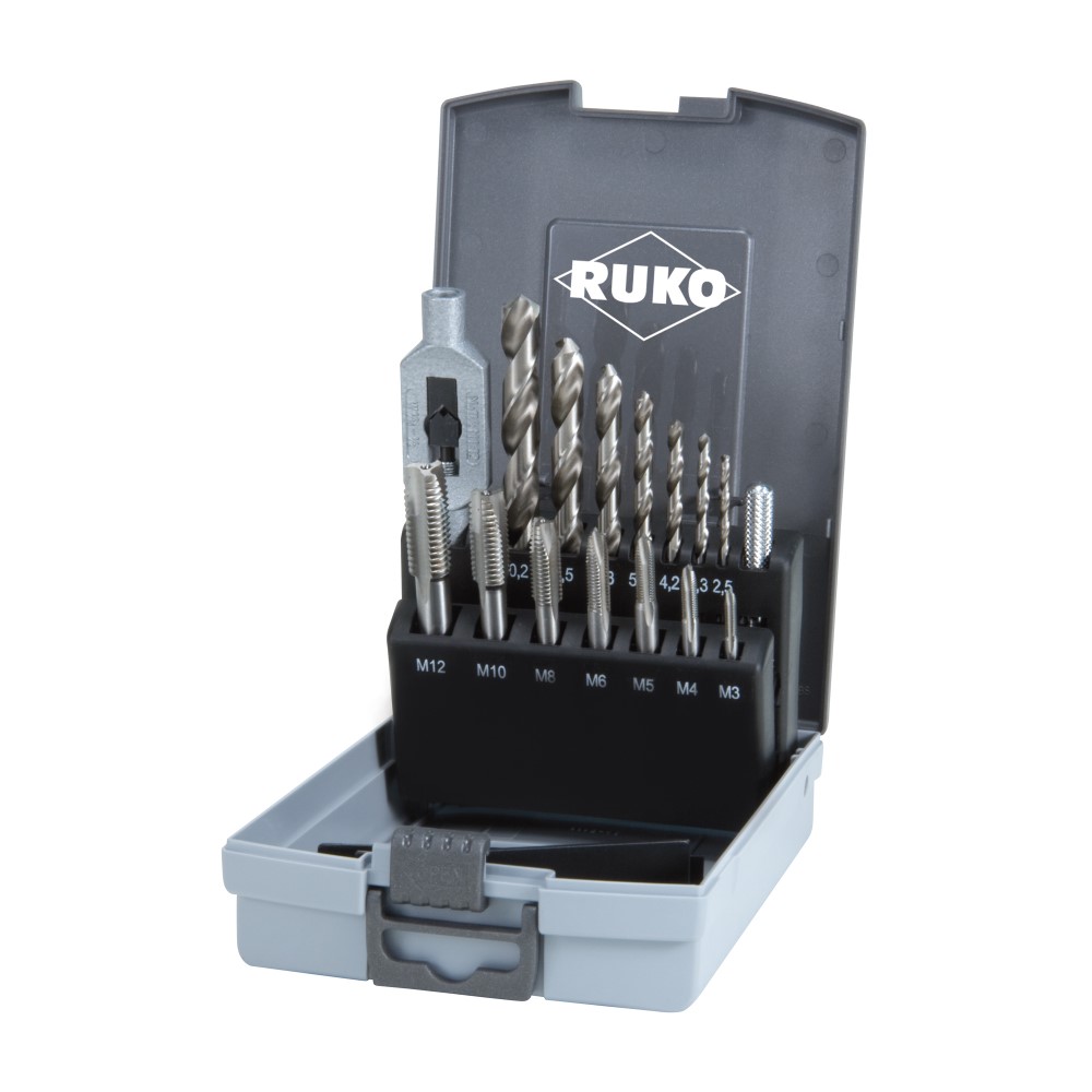 

Набор метчиков M3-M12 мм HSS-G 15пр Ruko, арт. 245004RO