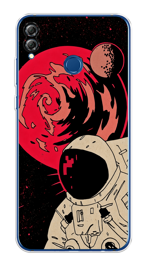 

Чехол на Honor 8X / Хонор 8Х "Космонавт возле Марса", Черный;красный, 66750-2