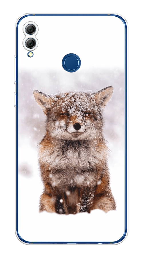

Чехол на Honor 8X / Хонор 8Х "Зимняя лиса", Белый;серый;коричневый, 66750-1