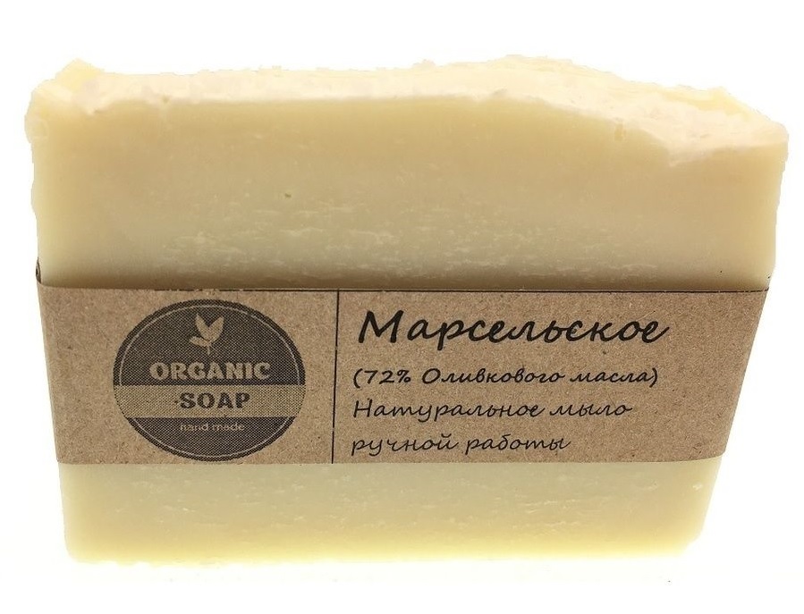 Мыло ручной работы Organic Soap Марсельское Солёное (72 % оливкового масла) традиционное