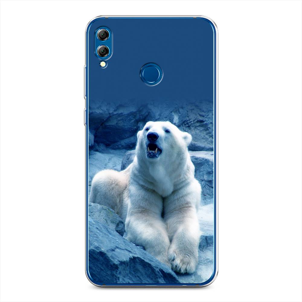 

Чехол для Honor 8X "Белый медведь", Голубой;белый, 66750-1
