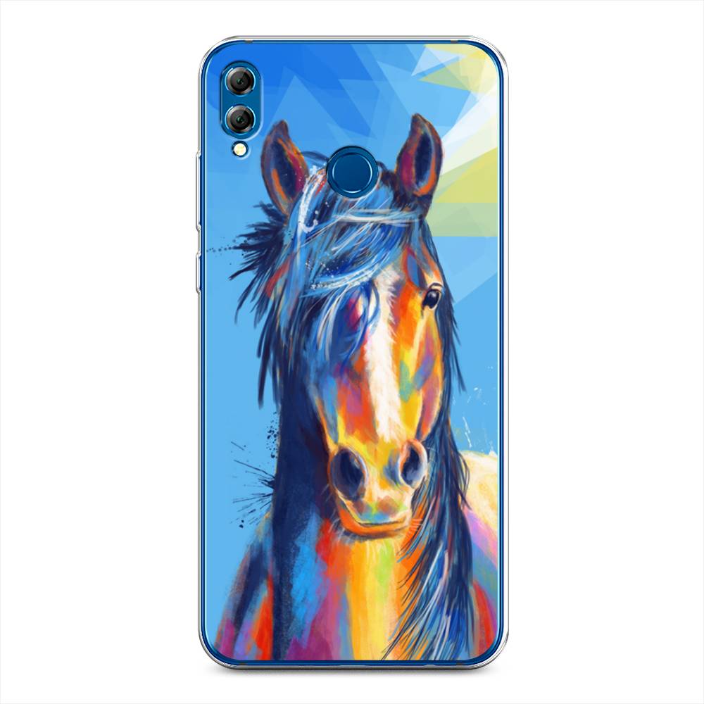 

Чехол для Honor 8X "Лошадь арт 3", Голубой;желтый;синий, 66750-1