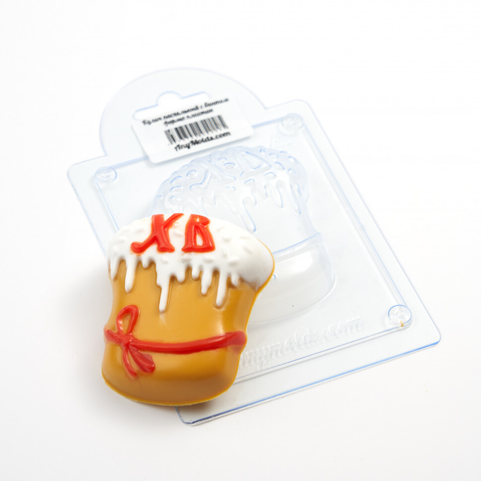 

Форма для шоколада пластиковая AnyMolds кулич пасхальный с бантом, Прозрачный