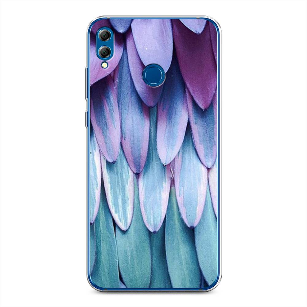 

Чехол для Honor 8X "Синее перо", Фиолетовый;голубой, 66750-3