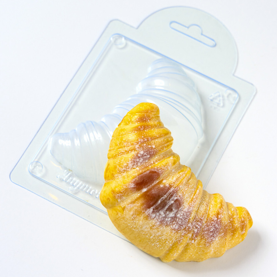 

Форма для шоколада пластиковая AnyMolds круасан большой, Прозрачный