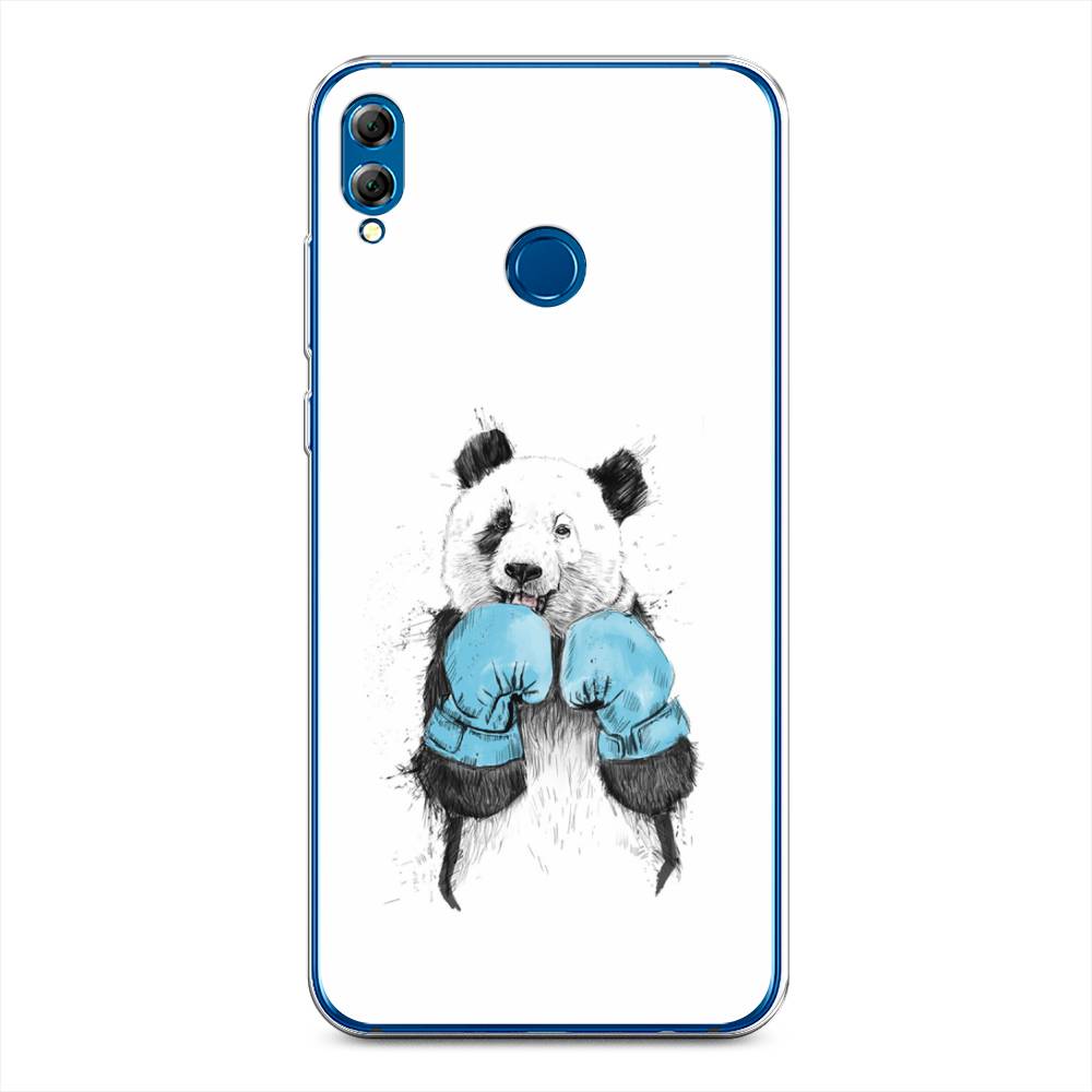 

Чехол для Honor 8X "Панда боксер", Голубой;белый;серый, 66750-1