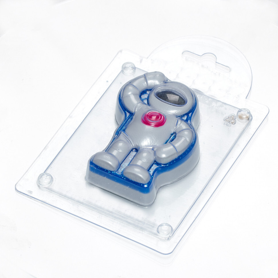 

Форма для шоколада пластиковая AnyMolds космонавт, Прозрачный