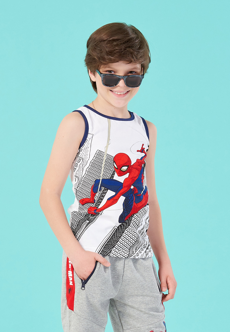 фото Майка детская spider-man ss21d18001206 белый р.134