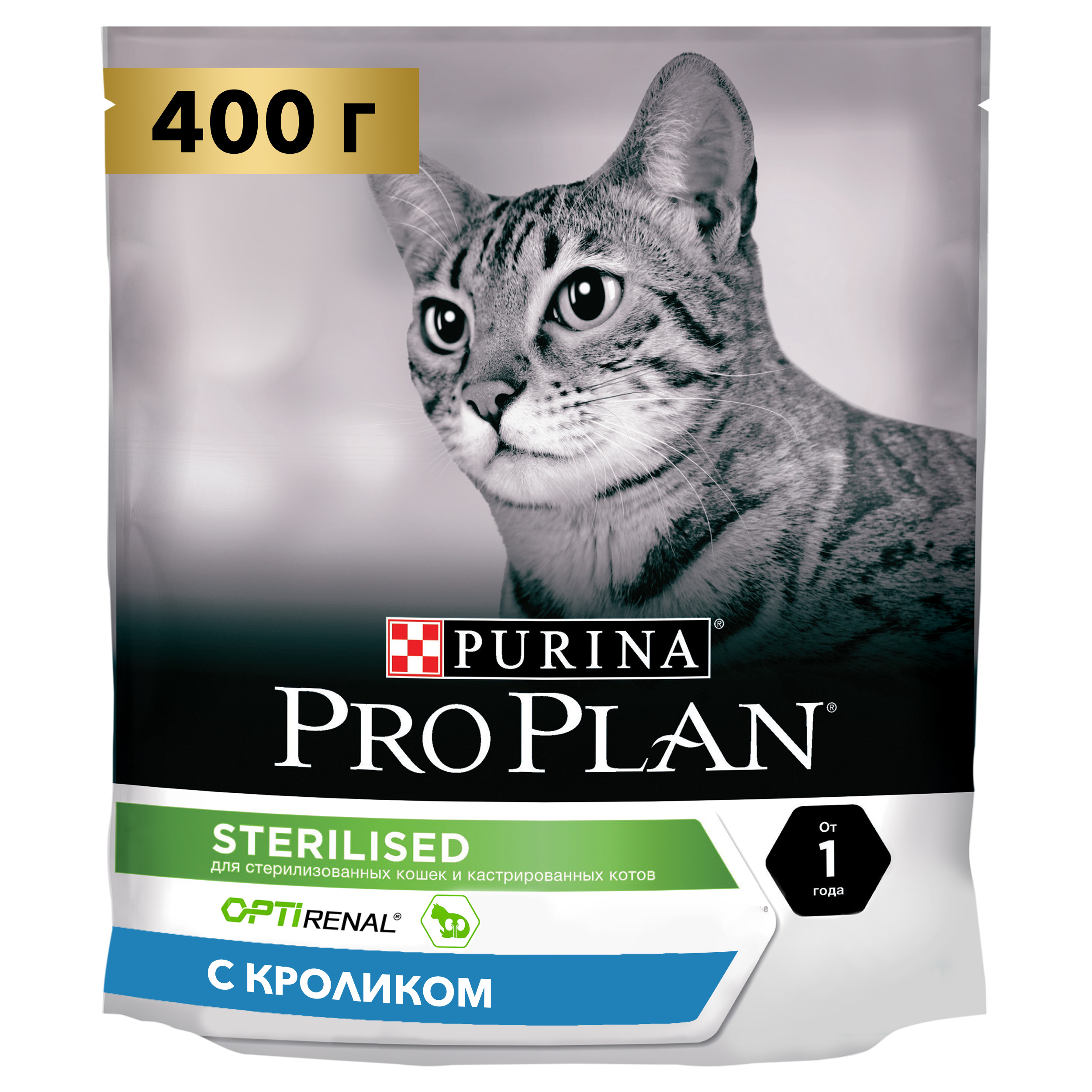 фото Сухой корм для кошек pro plan sterilised optirenal, для стерилизованных, кролик, 0,4кг