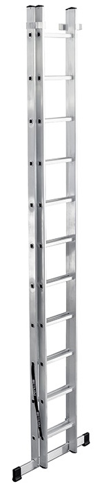 BIBER 98431 лестница универсальная двухсекционная алюминиевая 11 ступеней