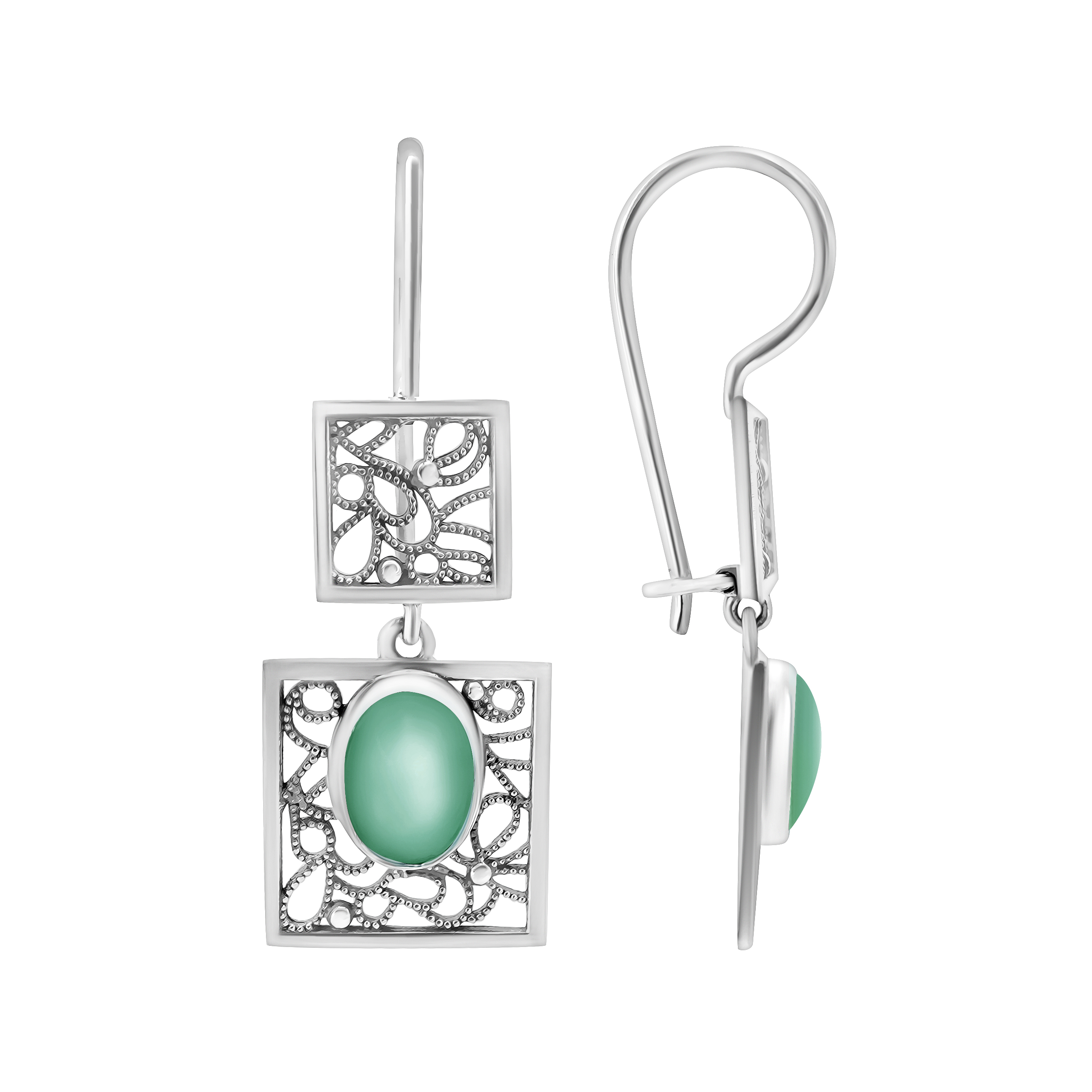 

Серьги из серебра ЯХОНТ Золотой 253675, лунный камень, 253675
