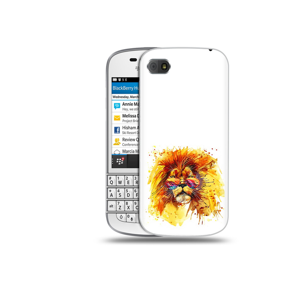 

Чехол MyPads Tocco для BlackBerry Q10 лев в очках, Прозрачный, Tocco