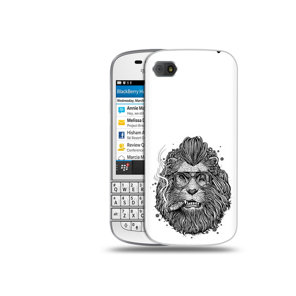

Чехол MyPads Tocco для BlackBerry Q10 курящий лев, Прозрачный, Tocco