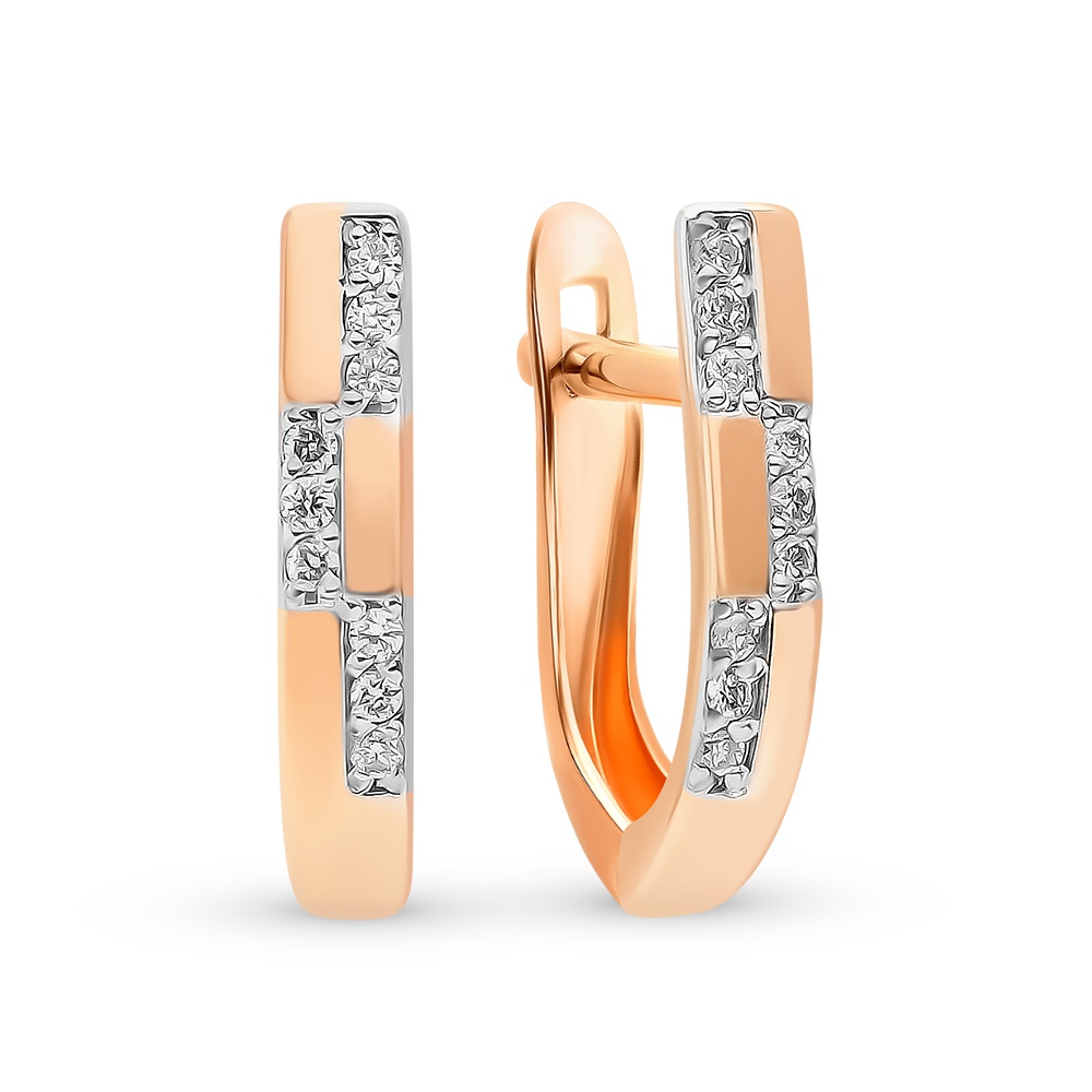 

Серьги из красного золота 585Gold 102009327, бриллиант, 102009327