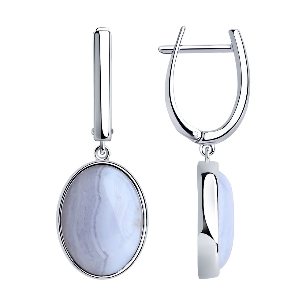 

Серьги из серебра с агатом ЯХОНТ Ювелирный 255009, 255009