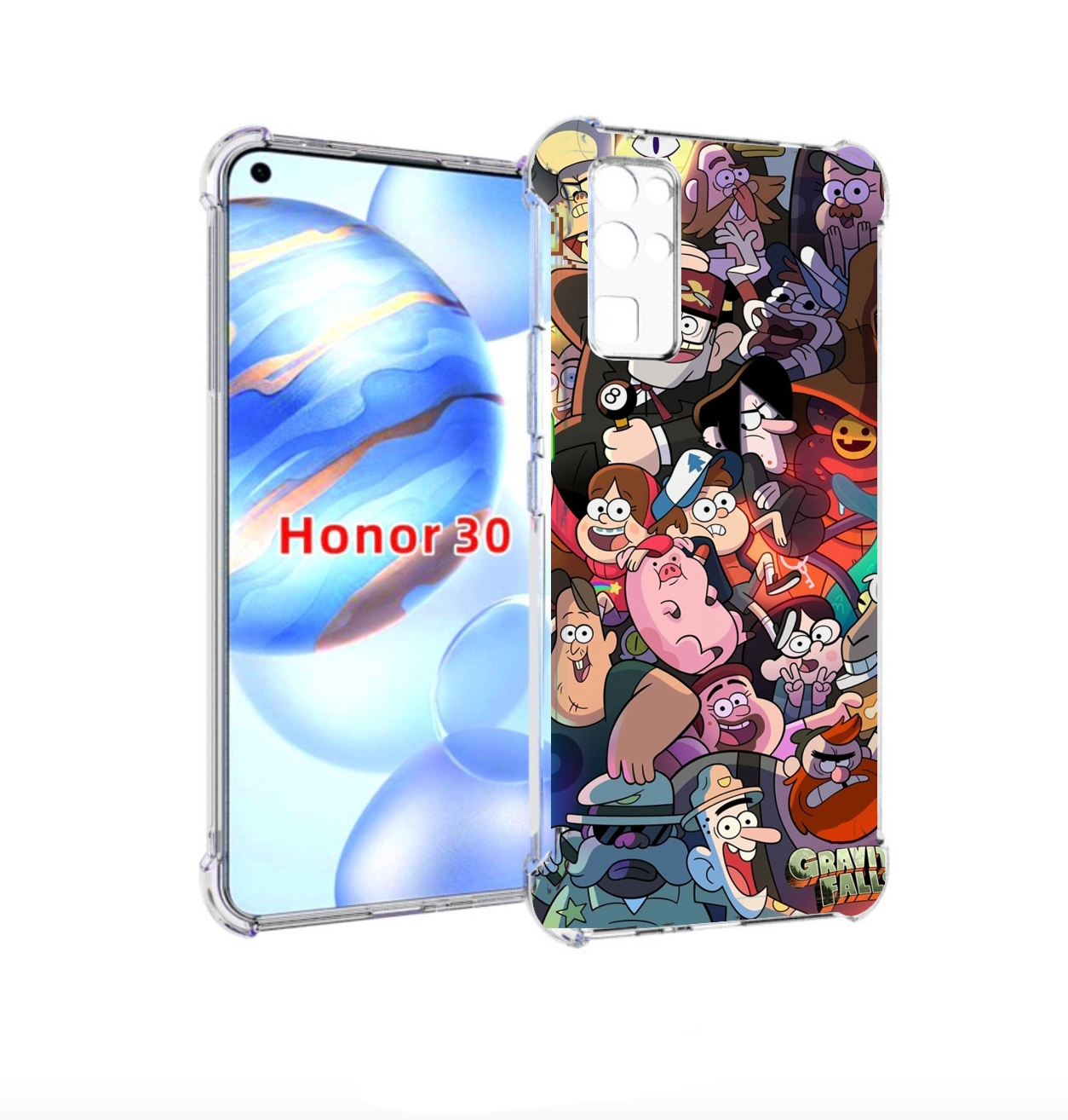 

Чехол бампер MyPads гравити-фолз для Honor 30 (BMH-AN10) противо, Прозрачный, Tocco
