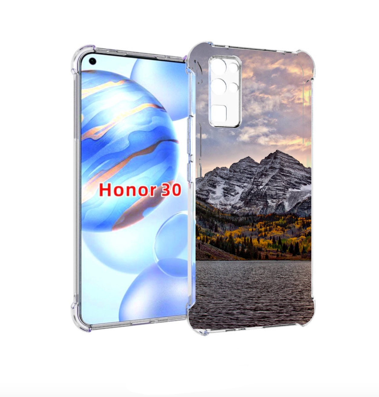 

Чехол бампер MyPads горы-колорадо для Honor 30 (BMH-AN10) против, Прозрачный, Tocco