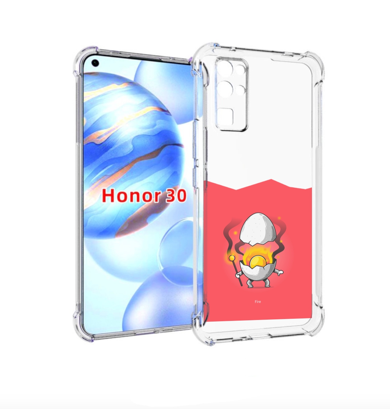 

Чехол бампер MyPads горелое яйцо для Honor 30 (BMH-AN10) противо, Прозрачный, Tocco